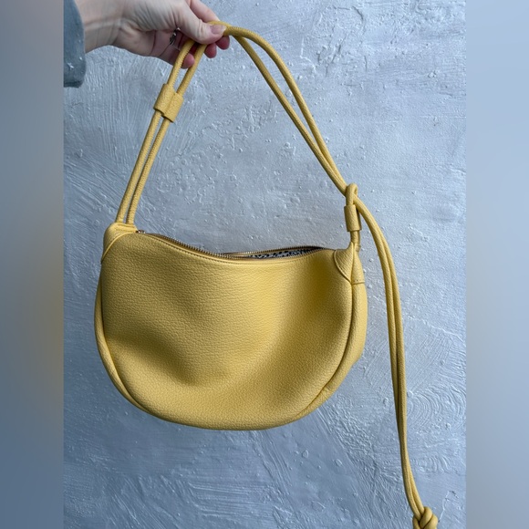 New Anthropologie Mali + lili convertible sling bag yellow faux leather - Picture 4 of 8